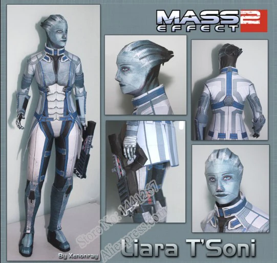 DIY Mass Effect лиара персонаж Бумажная модель