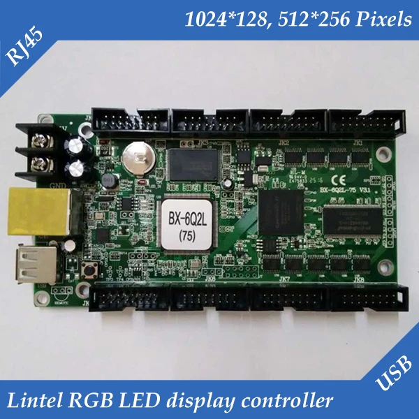 

BX-6Q2L (HUB75) multi-area asynchronous USB and RJ45 network port lintel led controller