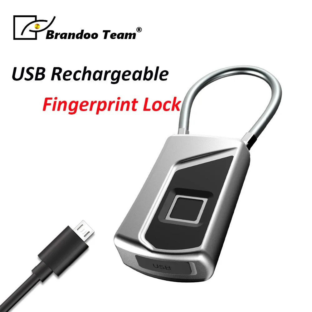 

Smart Fingerprint Padlock Safe and reliable USB Charging Rechargeable Waterproof mini Lock