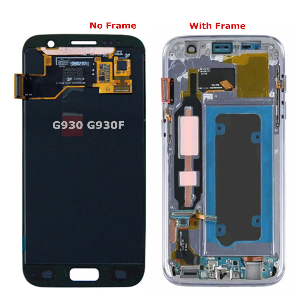 Тестирование S7 активно-матричные осид, ЖК-дисплей Дисплей Сенсорный экран дигитайзер в сборе для Samsung Galaxy S7 G930 G930F G930A G930V G930P
