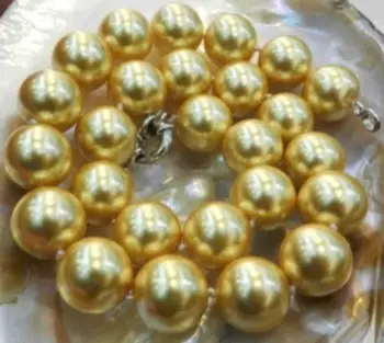 

Hot sale new Style >>>>>16mm Golden South Sea Shell Pearl Necklace 18"