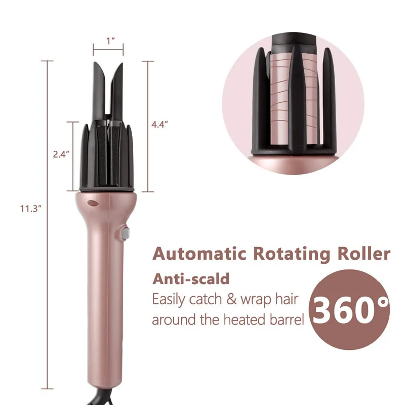 360 Automatic Rotating Roller Hair Curler Heating Hair Styling Tool