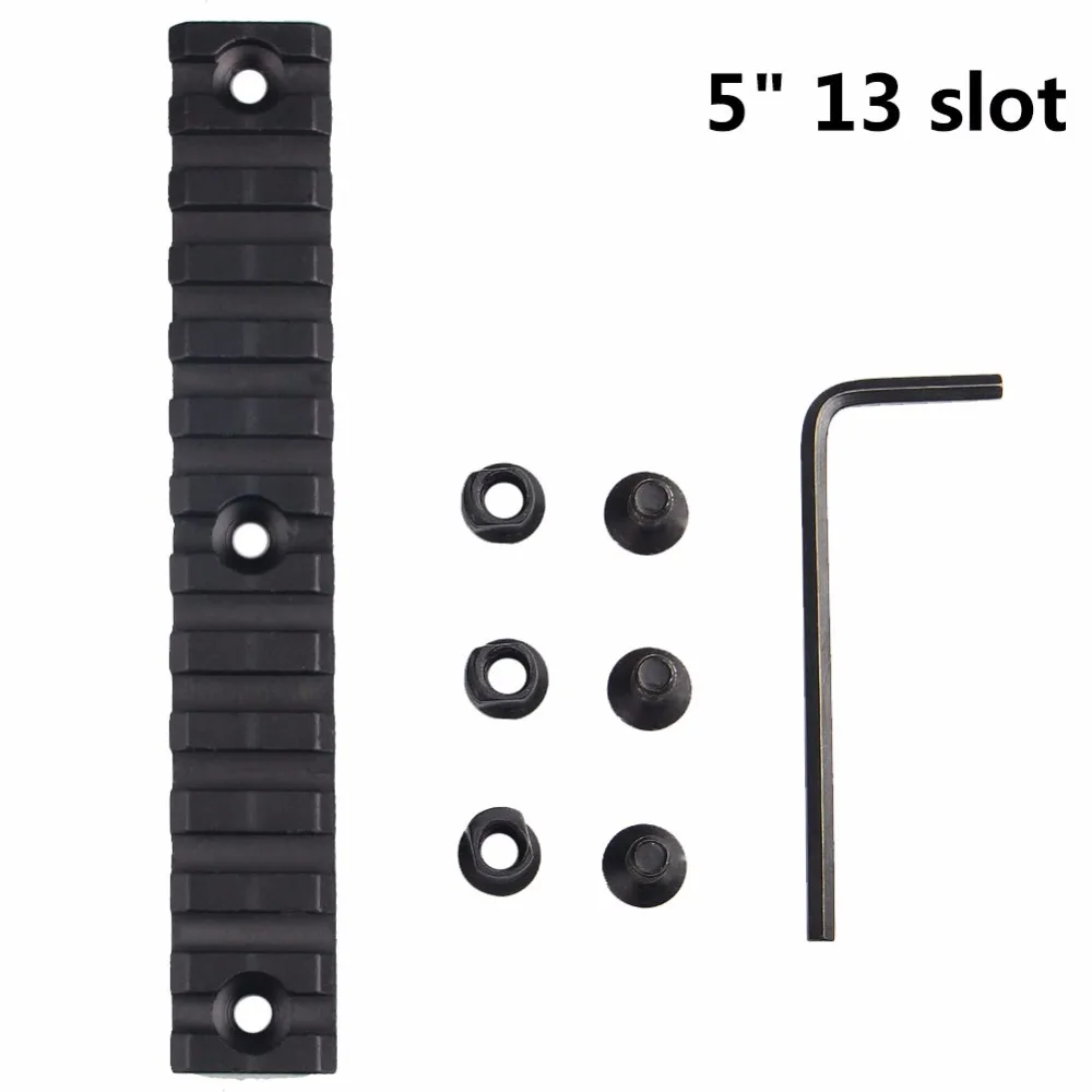 3 Sizes Tactical Hunting 2 5 Slot  3 7 Slot  5 13 slot Aluminum Keymod Scope Mount 55mm 75mm 135mm Picatinny Weaver Rail Airsoft Gun Shooting Accessory Rail Mount RL1-0023 (1)