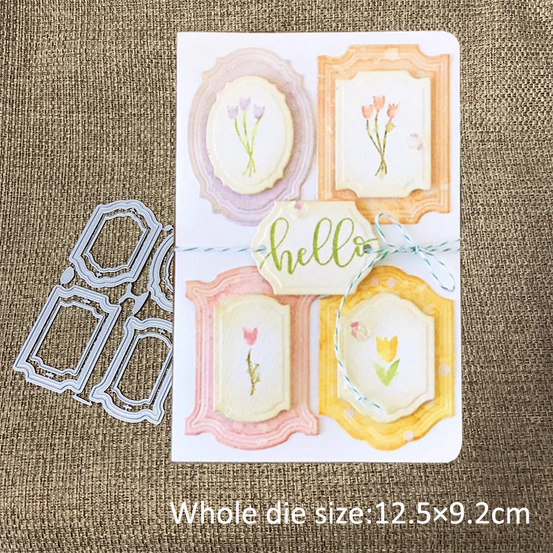

New Design Craft Metal Cutting Dies 4pcs tag label decoration Scrapbooking Album DIY Paper Card Craft Embossing Die Cuts