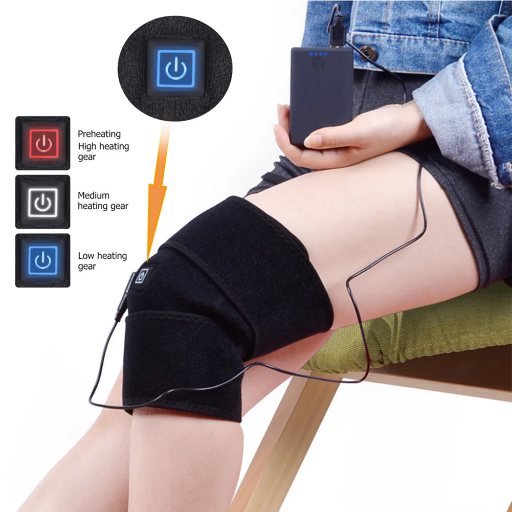 

Outdoor Sports Kneepad Electric Heating Knee Pad Winter Thermal Therapy Arthritis Pain Relief Support Brace Protector Knee Pad