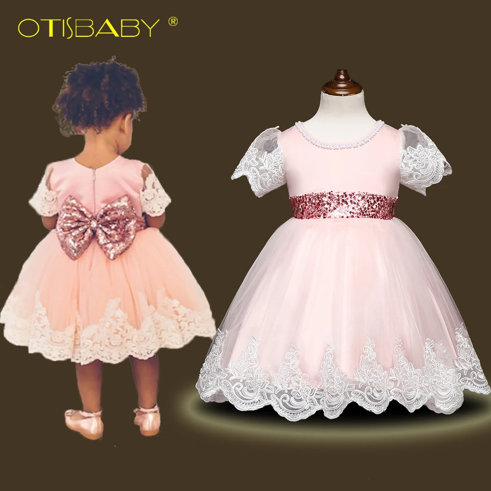 

Baby Baptism Dress Lace Girl Clothing Infant Dresses 1 Year Toddler First Birthday Party Dress Bebe Christening Dress Candy Kids