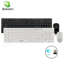 Bosston Wireless Keyboard and Mouse Set 2.4GHz with USB 2.0 Nano Receiver Ultra Thin English Keyboards for PC Laptop Bosston Wireless Keyboard and Mouse Set 2.4GHz with USB 2.0 Nano Receiver Ultra Thin English Keyboards for PC Laptop