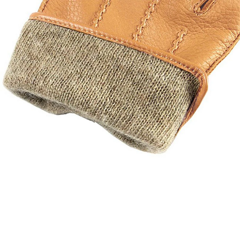 Роскошные модные мужские перчатки 2018 из оленьей шкуры на пуговицах запястье
