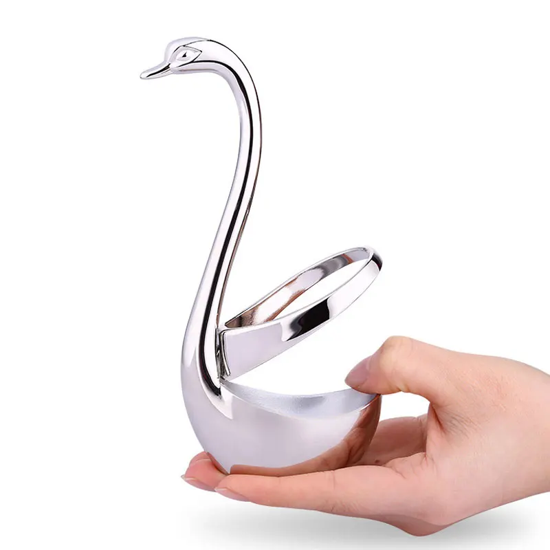 

Nice Tableware Creative Swan Holder Table Decoration for Coffee Fruit Forks Ladle Small Kitchen Scoops