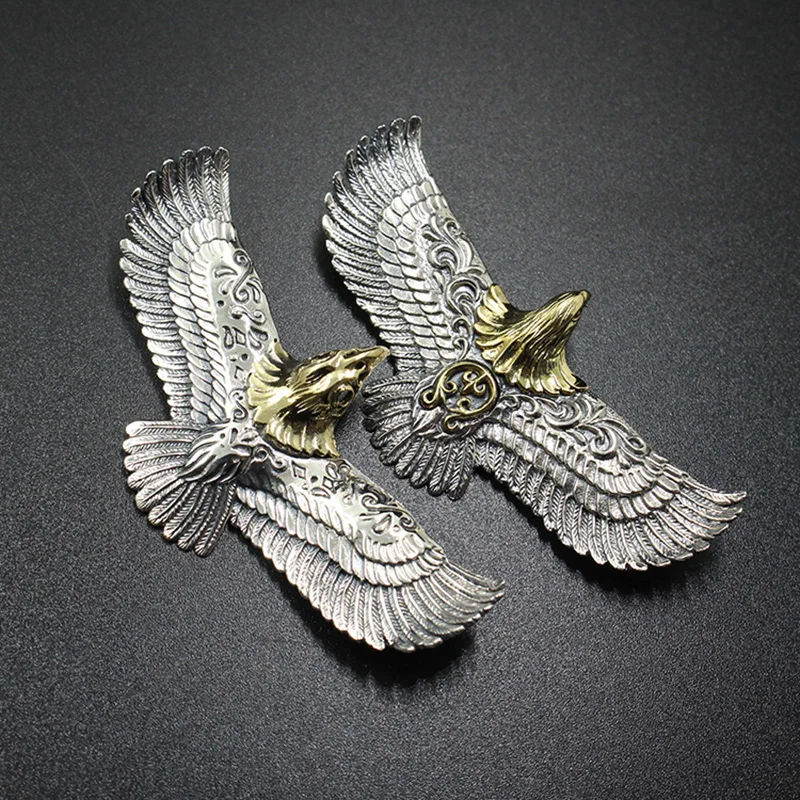 

1PC EDC Brass Flying Eagle Shape Pendant Keychain Key Chain Ring DIY Decorative Accessories EDC Multipurpose Pendant