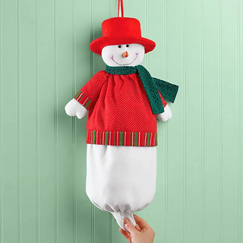 

Christmas Snowman Garbage Bag Santa Xmas Party Decor Christmas Garbage Storage Bag Party Decoration Supplies Cloth Festival