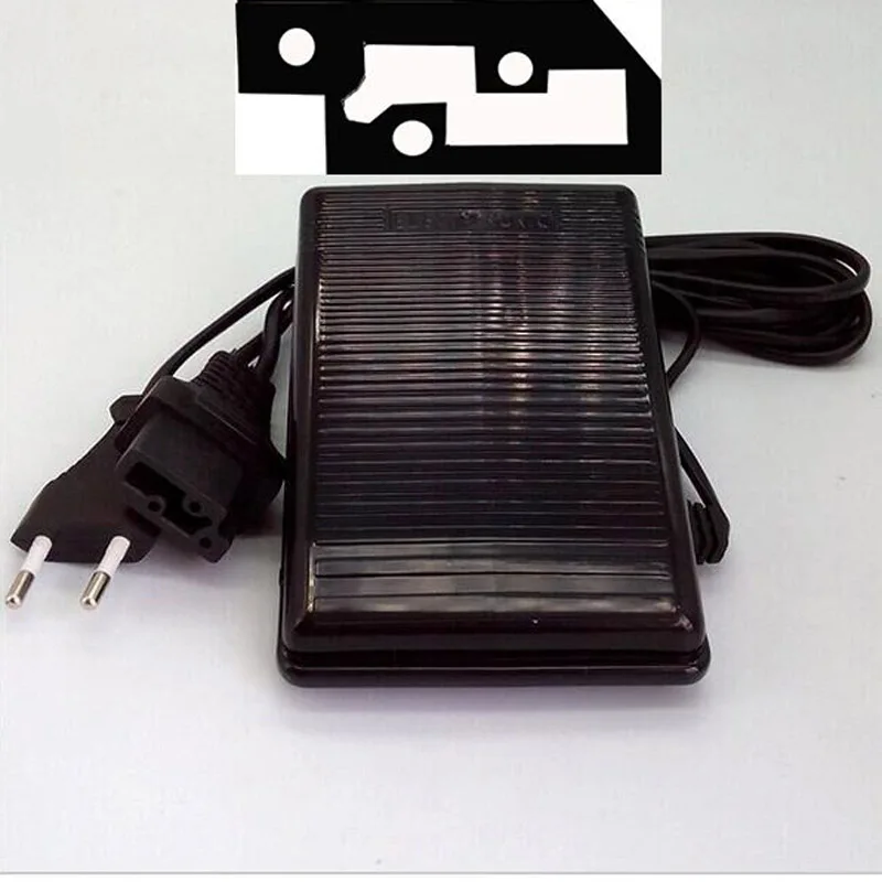 

Singer Sewing Machine Foot Control Pedal 3-Pin Model YC-420-U W/CORD YDK-BPP-345 200V-240V,0.5A,EU Plug,Connector 31.44X13.89mm