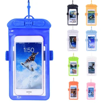

Swimming Armbands Waterproof Mobile Phone Hang Swimming Bag Touch Screen Cellphones Pouch For Surfing Diving Sea Beach ST