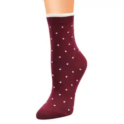 Женские милые горизонтальные точки узор женские носки без пятки носки для празднования года Рождественский подарок теплые мягкие удобные