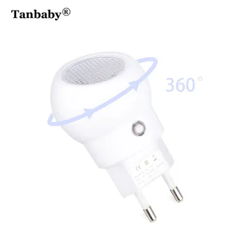 

AC220V LED Night Light Lighting Sensor Type 360 Angle Rotated White LED Night Light Lamp EU Plug Indoor Lighting