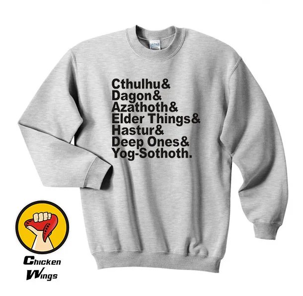 Толстовка с вырезом лодочкой Hp loveccraft Cthulhu mythos унисекс разные цвета XS 2XL|sweatshirt