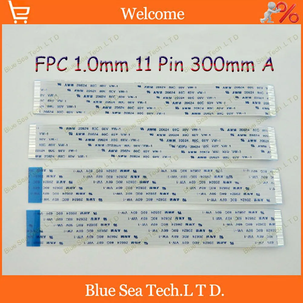 11Pin FFC FPC Гибкий плоский кабель 1,0 мм Шаг 11 pin 300 мм Isotropy A кабель, AWM 20624, 80C 60 V VW-1