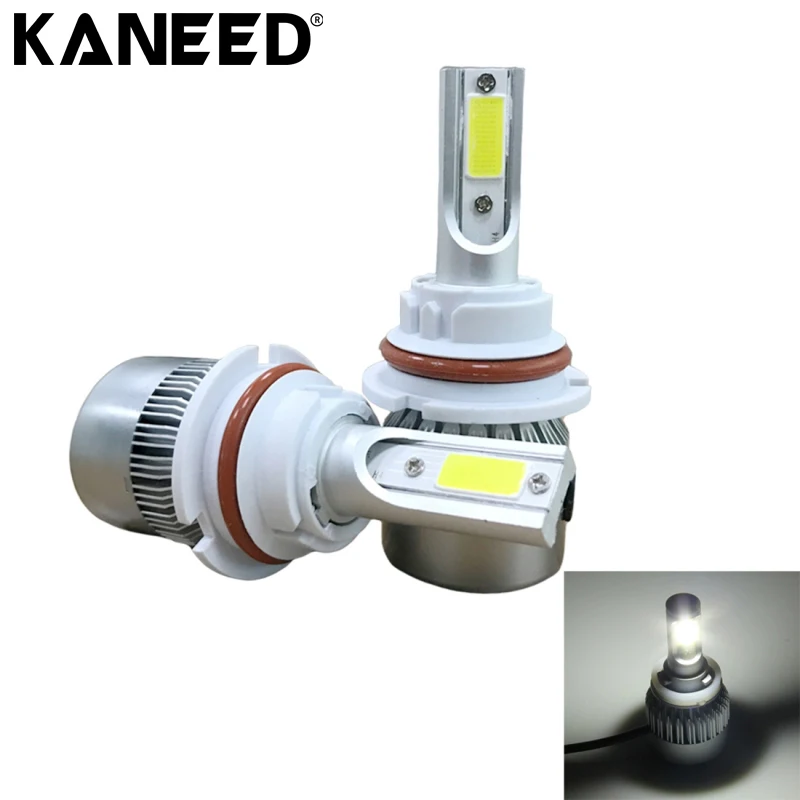 

KANEED 9004 LED Bulb 2 PCS 36W 3800 LM 6000K Waterproof IP68 Car Auto HB1 LED Headlight with 2 COB LED Lamps, DC 9-36V