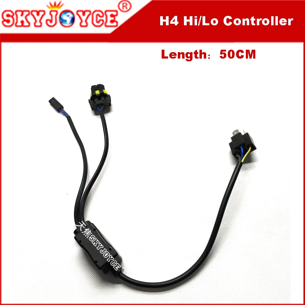 Universal H4 Hi-Lo Relay Wiring Harness controller HID projector lens Cables Wire Connector for One Auto Motor Headlamp Light H4 (1)