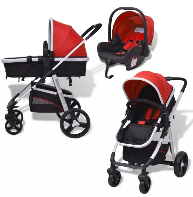 stroller with large sun canopy