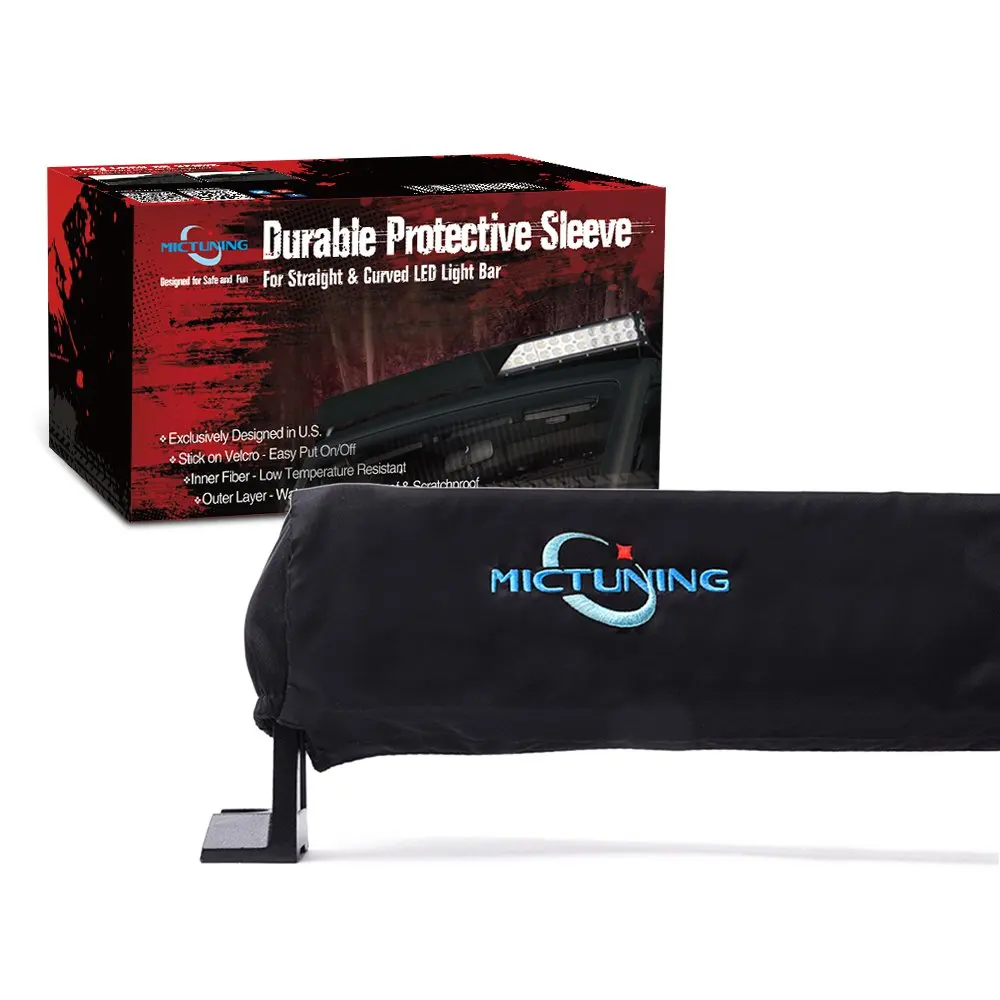 

MICTUNING 22" 32'' 42'' 52'' LED Light Bar Cover Universal Straight & Curved LED Bar Dustproof Windproof Protective Sleeve Bag