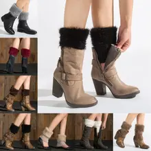 Hirigin, сексуальные женские гетры, сапоги, манжеты, женские вязаные сапоги, манжеты, топперы, гетры, Осень-зима, мех, новые носки