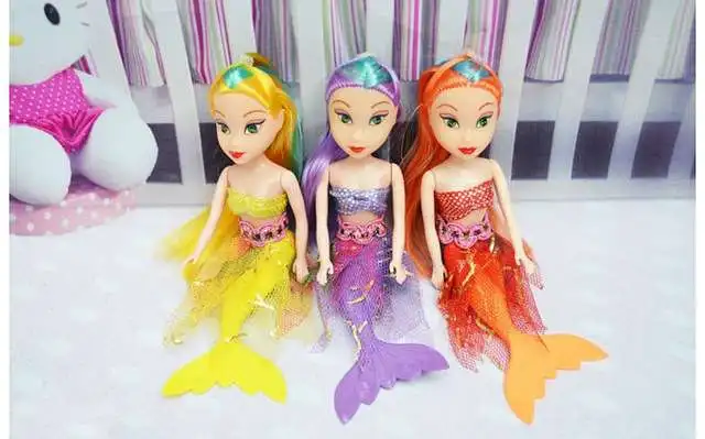 Mermaid Princess Baby Children's Holiday Gift Girl Toys Its Tail Is Doll Plastic Educational Diy Toy Movie & Tv Girls 2021 inflatables large dices model sieve teaching aids pvc inflatable dice sweepstakes outdoor game play toys children fun gifts 2021