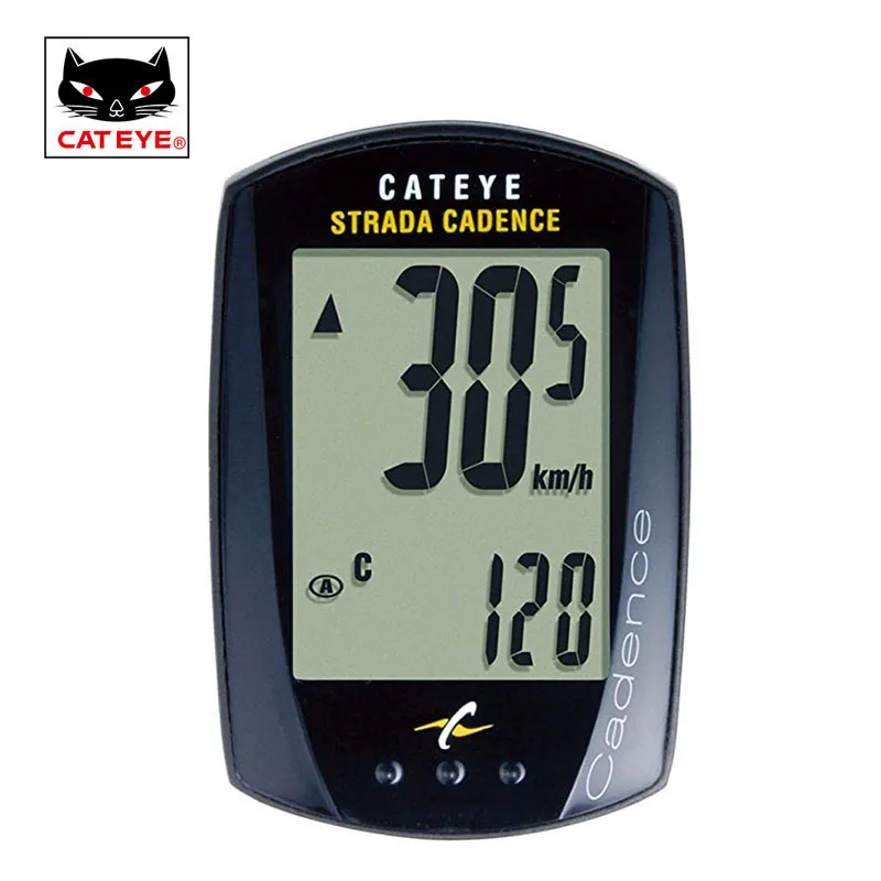 

CATEYE Cycling Bike Speedview STRADA CADENCE CC-RD200 Wired GPS Cycling Bike Computer Speedometer Sets With 9 Functions Black