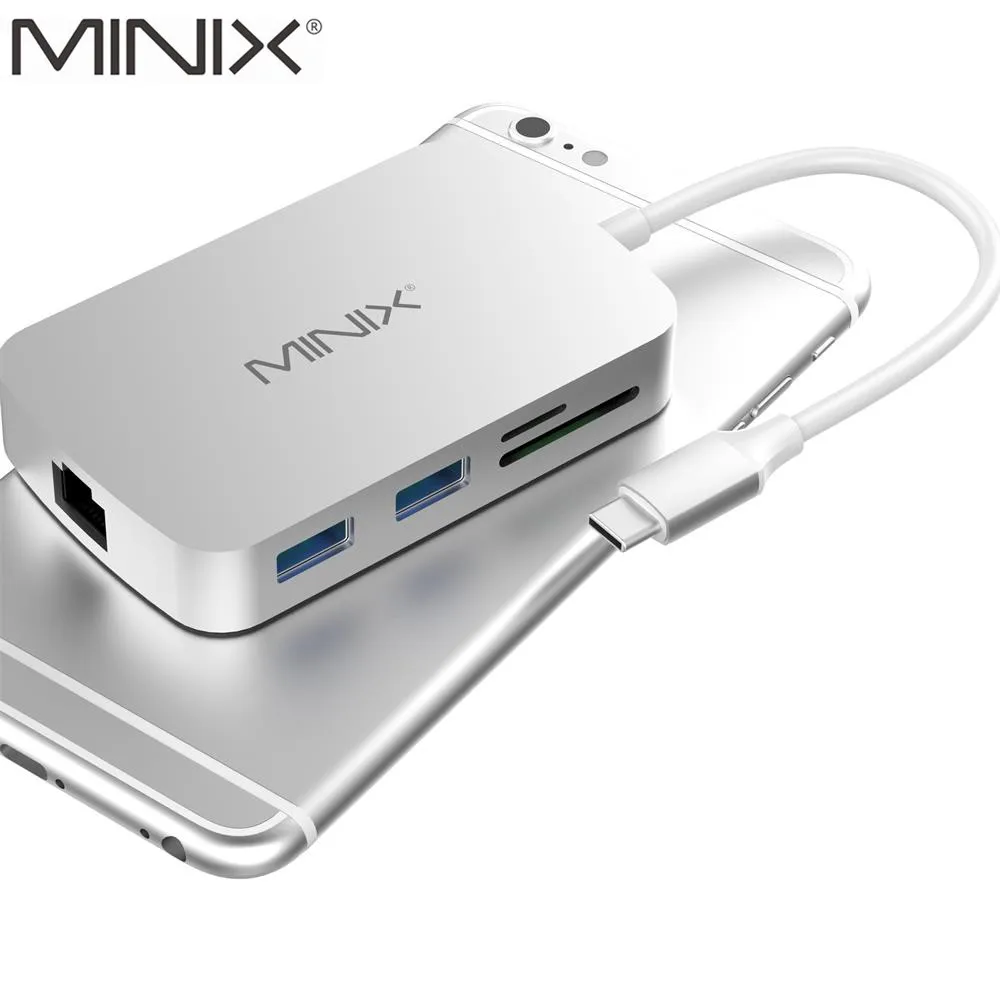 Original MINIX NEO C USB Hub Multiport Adapter with HDMI Gigabit Ethernet Port USB-C Adapter Compatible with Apple MacBook