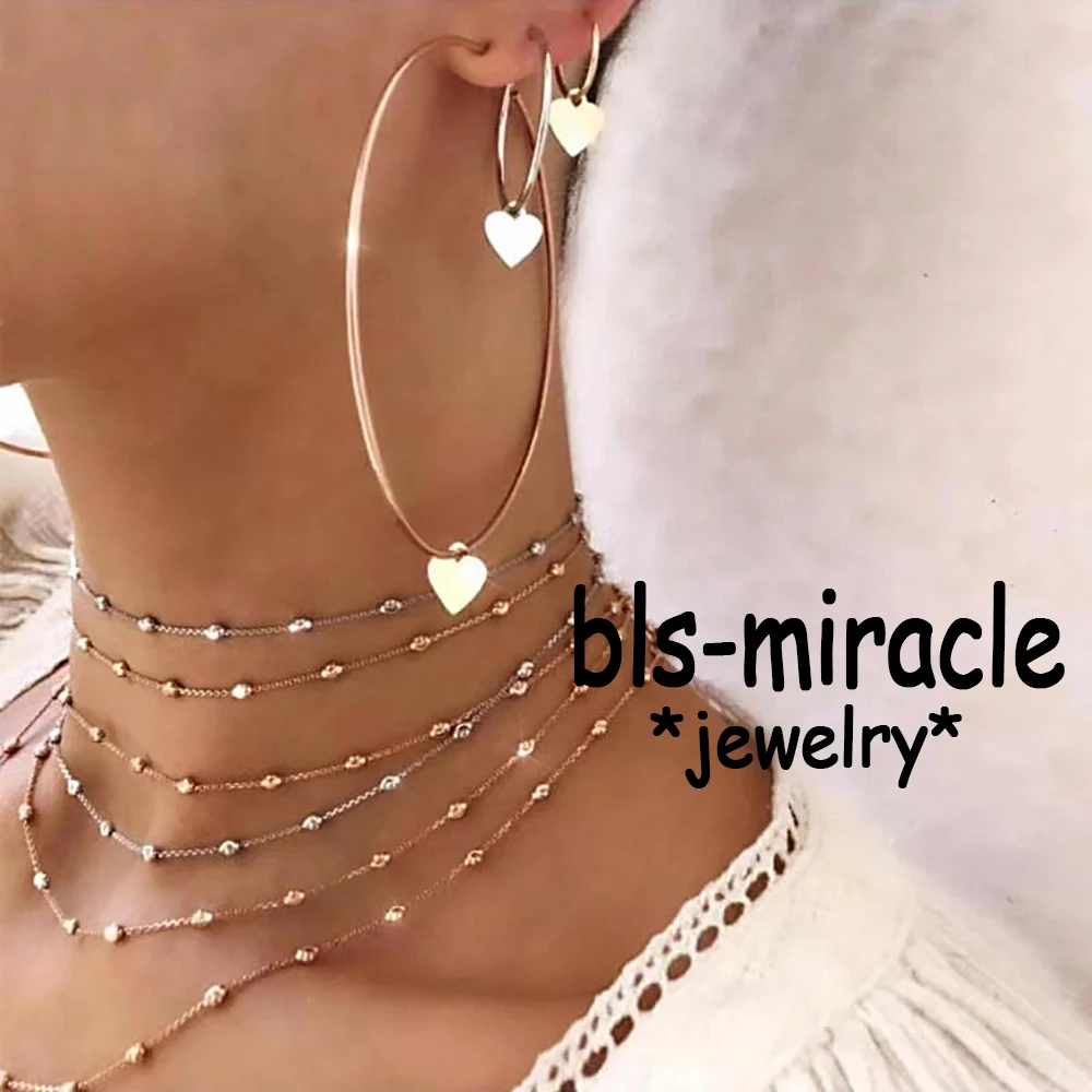 Bls miracle винтажные круглые серьги в форме сердца для женщин модные геометрические