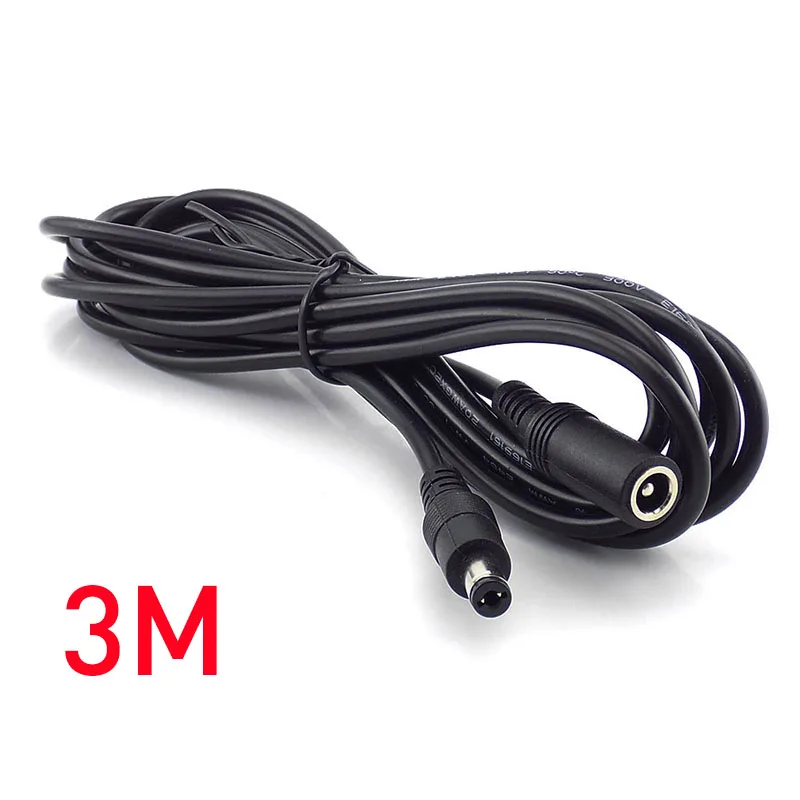 10m 5m 3M 2m 1m 5.5 x 2.1mm DC Power connector Jack Adapter lead cord 12v cable DC female Male extension external Plug