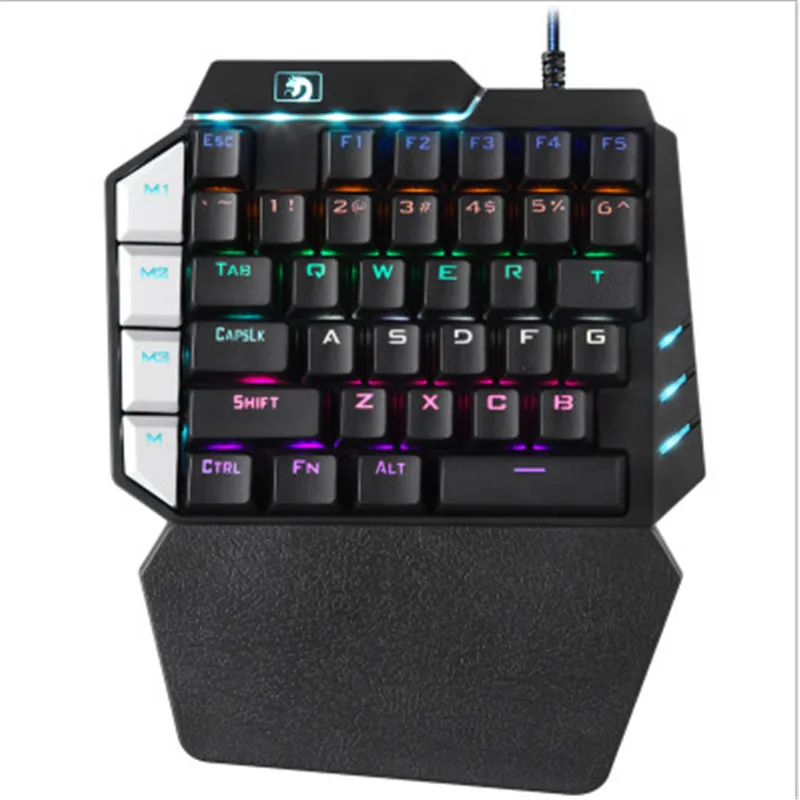 

KuWFi Mini One-Hand Mechanical Keyboard Gun God Throne Left Hand Small Keyboard Eat Chicken Mobile Game Keyboard