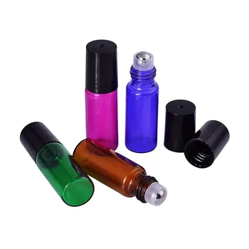 

Refillable Bottles 1PC 5ML Travel Portable Pearl Essence Oil Bottle Make-up Water Roller Ball Bottle