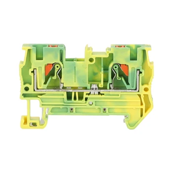 

10Pcs PT-4PE Instead of PHOENIX CONTACT Ground Spring Feed Through Connection Push In Din Rail Terminal Block PT4-PE