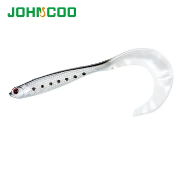 

JOHNCOO 12pcs Soft Bait Fishing Lure Grub Worm Isca Artificial 12cm 6g Silicone Bass Swimbaits Plastic Lure Pasca Soft Fish