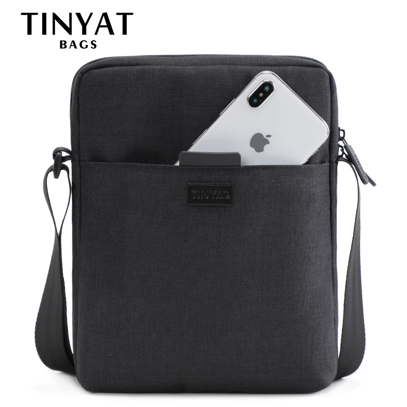 TINYAT ضوء قماش الرجال حقيبة كتف ل 7.9 \ TINYAT ضوء قماش الرجال حقيبة كتف ل 7.9 \