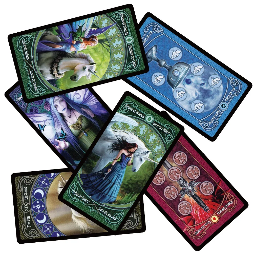 2018 tradition tarot cards decks English Spanish French German version for personal use mystery divination board game