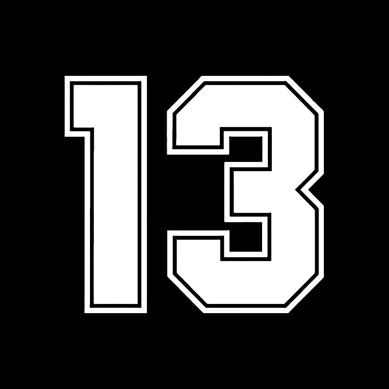 Car Sticker Vinyl 1513.7cm Number 13 Carbon Fiber Funny Sticker Decoration Decal Auto Car Stickers and Decals on Car Styling (3)
