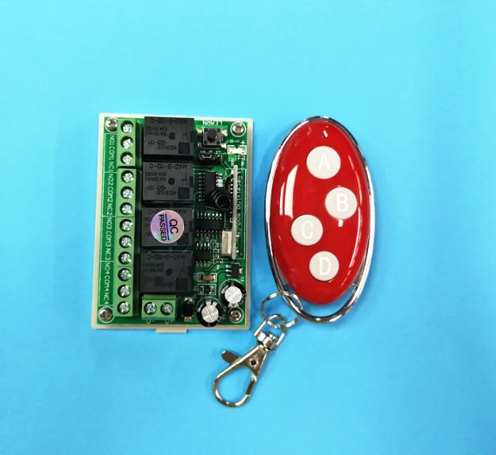 DC12V 4CH RF Беспроводная система дистанционного управления teleswitch яйца передатчик и