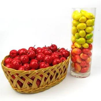 

20Pcs/Set Model Props House Party Decor Plastic Simulation Mini Fake Fruit Decor Apple Orange Lemon Strawberry Artificial