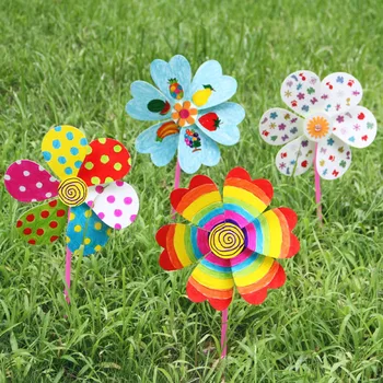 

DIY Windmill Paint Drawing Toys Painting Graffiti coloring puzzle toys Kindergarten Handmade Art Toy for kids children