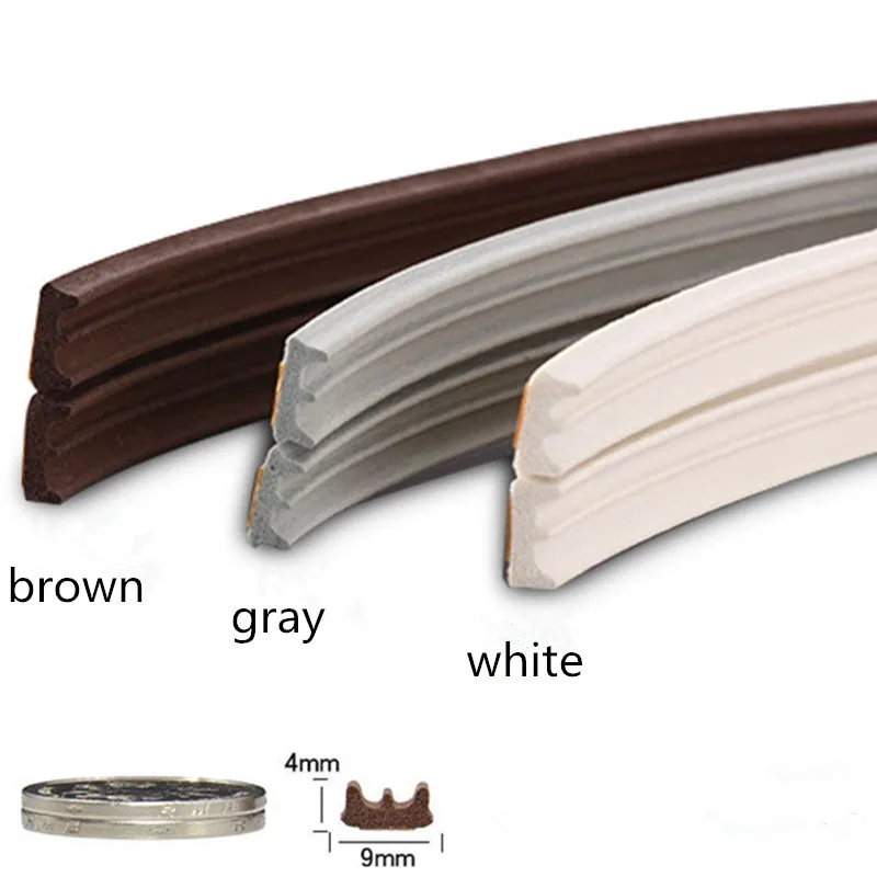 6M I/D/E/P Тип самоклеющиеся окна уплотнительная полоса пена звукоизоляция предотвращение столкновения самоклеющиеся двери уплотнительная полоса