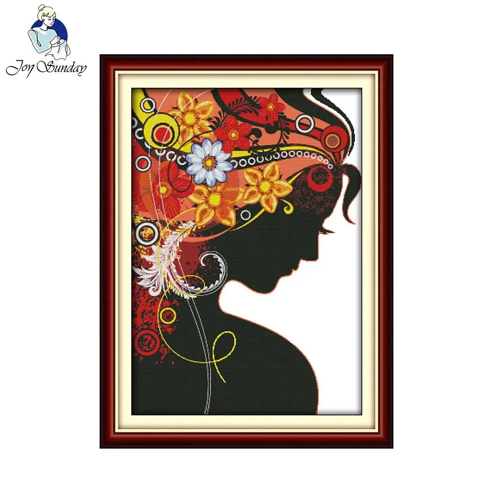 Набор для вышивки с цветочным принтом Joy Sunday 11CT 14CT|joy sunday|cross stitch setcross 11ct |