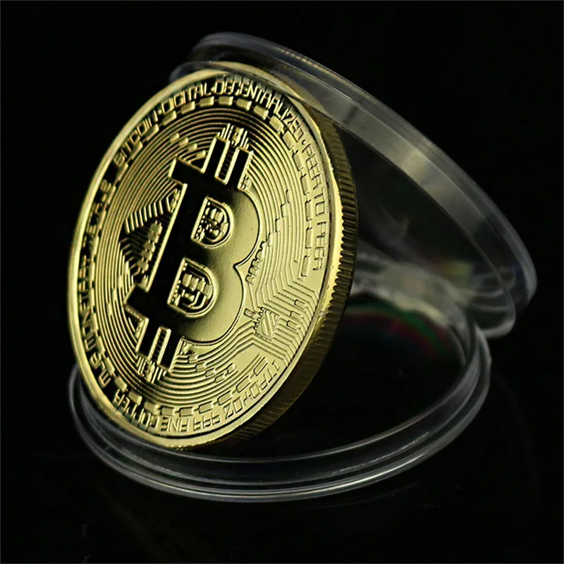 2018 New Bite Home Decoration Crafts Non-currency Coins Gold Plated BTC Bitcoin Coin Collection Litecoin LTC Dia 40mm Fancy Gift