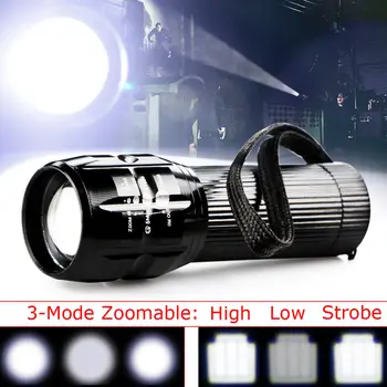 

2000 Lumen Zoomable Q5 LED 3 Mode Flashlight Torch Zoom Lamp Light AAA For Outdoor Lights Hunting Fishing Camping Lamp