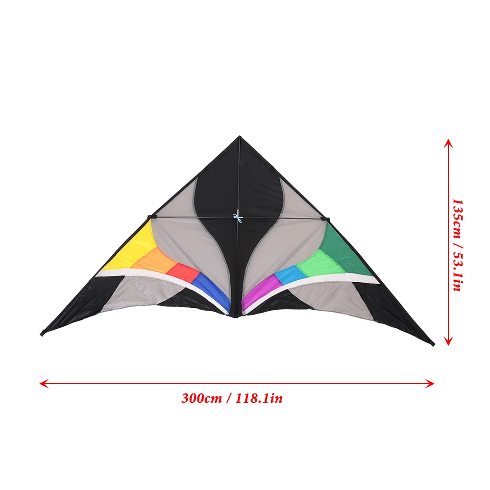 Воздушный змей с одним леером огромный Delta-shape кайт треугольной формы воздушный змей с 30 М Строка для детей взрослых Открытый Спорт Пляж