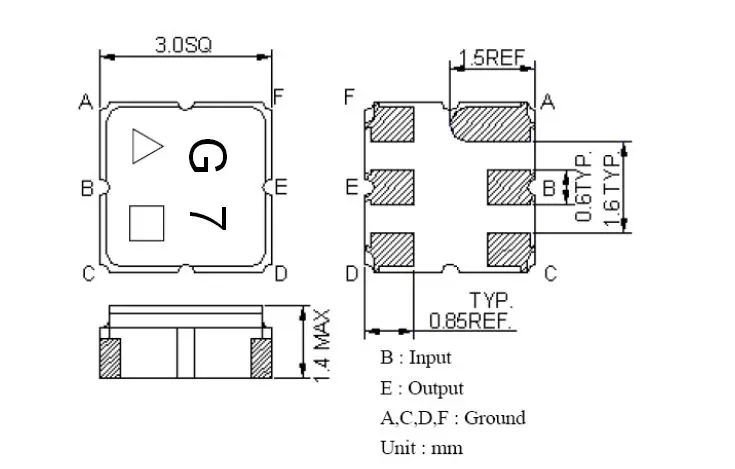 TA1442A TA1442 G7 TA 1442A увидел фильтр 2492 мГц SMD 3*3 мм(BW = 5 мГц