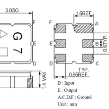 TA1442A TA1442 G7 TA 1442A увидел фильтр 2492 мГц SMD 3*3 мм(BW = 5 мГц