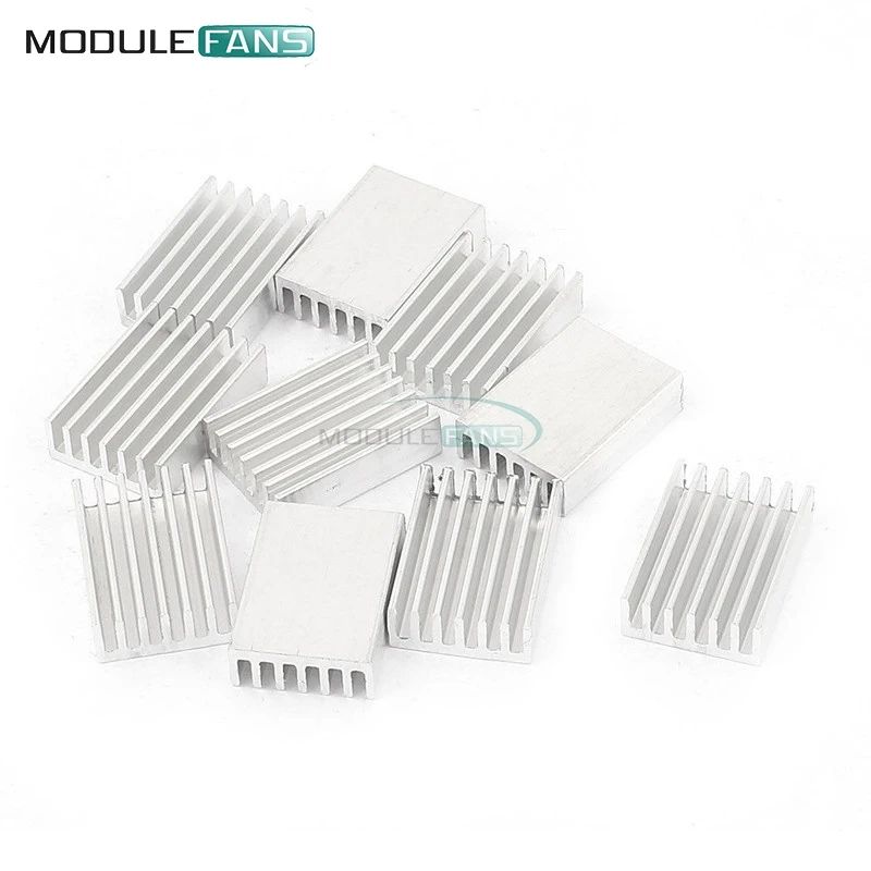 

20PCS Aluminium 20x14x6mm Heat Sink Radiator Fin Heatsink Silver Tone