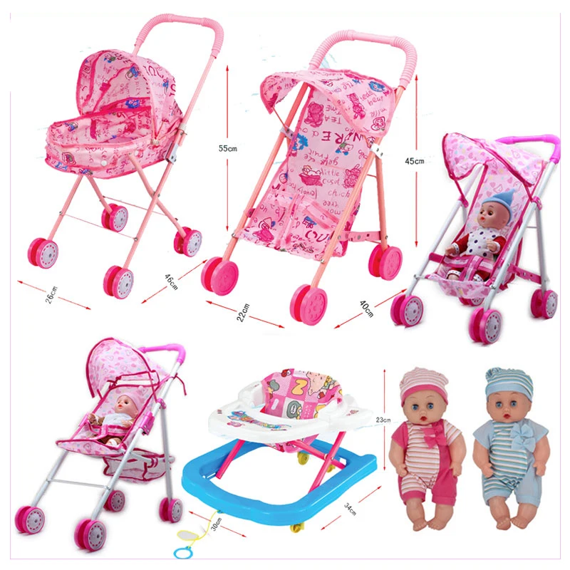 bebe avec poussette jouet